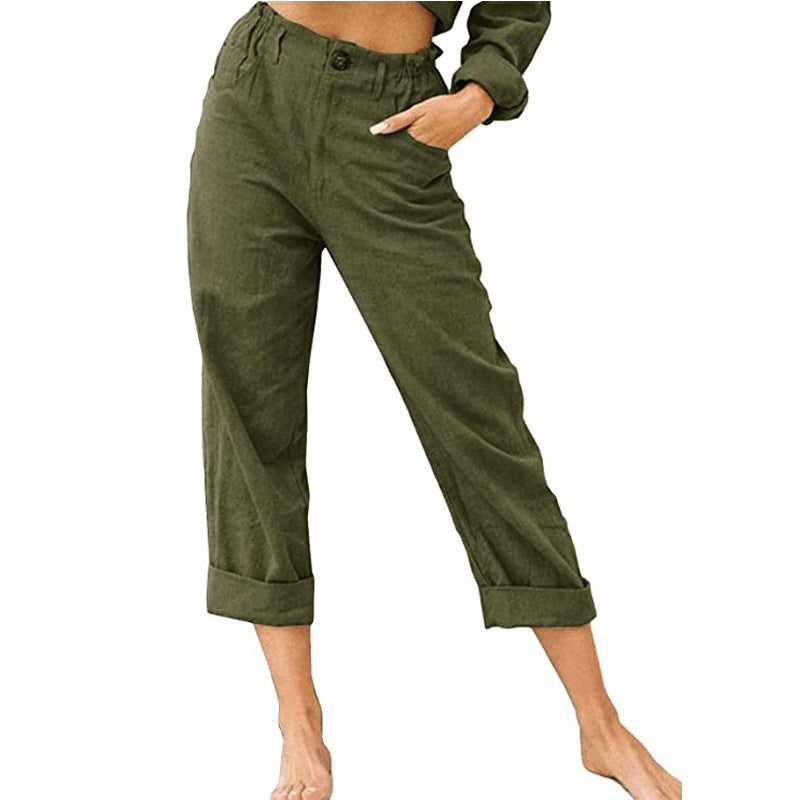 Waist Pants Loose Casual Trousers